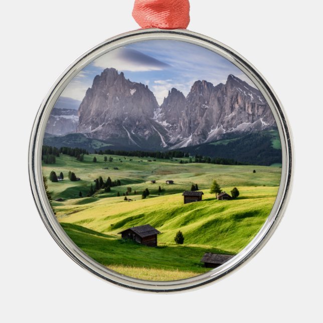 Adorno Metálico Montañas de la dolomía de Seiser Alm el |, Italia (Frente)