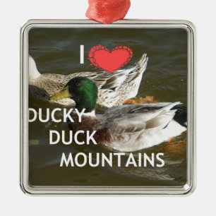 Adorno Metálico Montañas de patos Ducky.