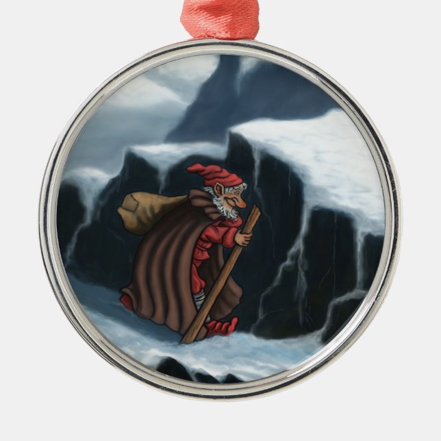 Adorno Metálico montañas del chaval del yule (Frente)