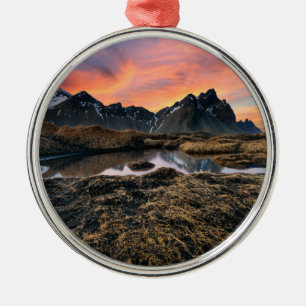 Adorno Metálico Montañas   Montaña Vesturhorn Islandia