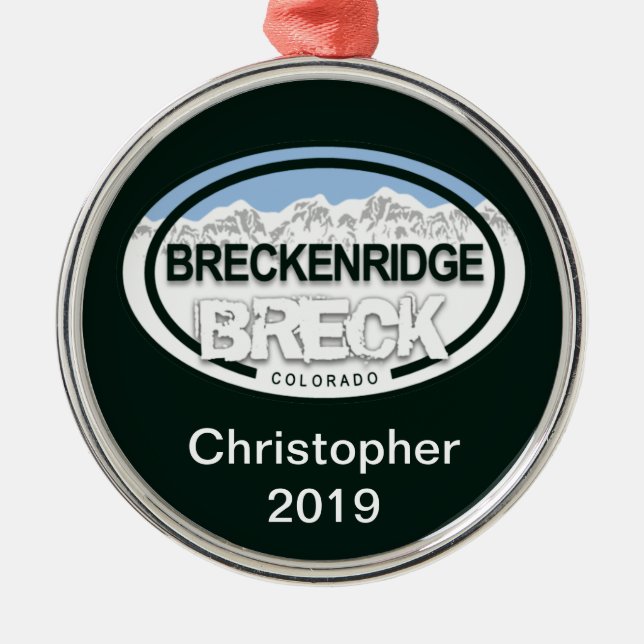 Adorno Metálico Montañas Rocosas de Breckenridge Colorado Personal (Frente)