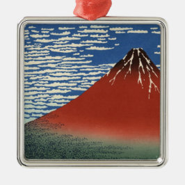 Adorno Metálico Monte Fuji en clima transparente (Fuji rojo) (Hoku