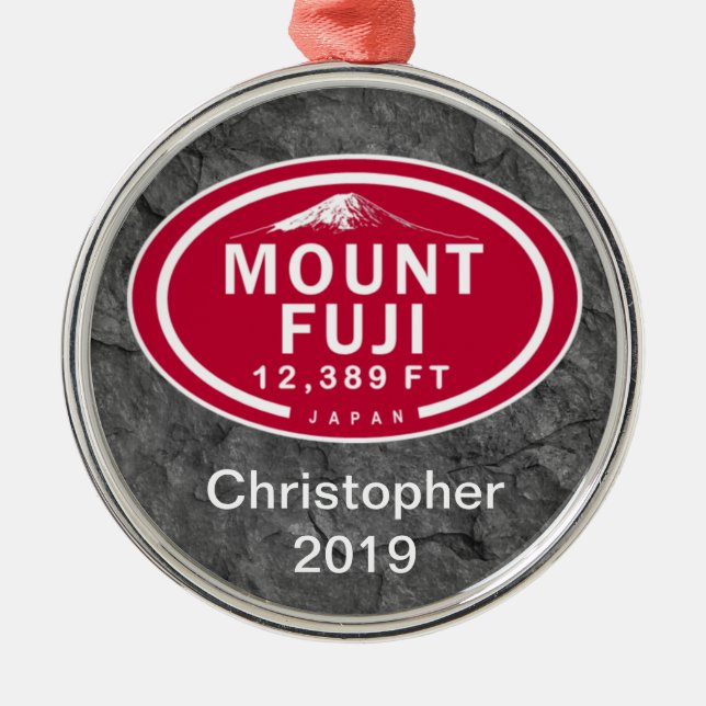 Adorno Metálico Monte Fuji personalizado de 12.389 FT (Frente)