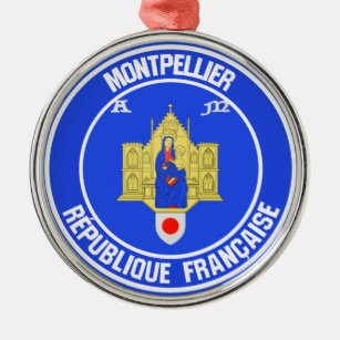 Adorno Metálico Montpellier Round Emblem