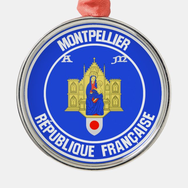 Adorno Metálico Montpellier Round Emblem (Frente)