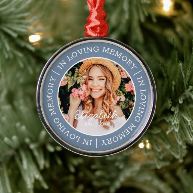 Adorno Metálico Monumento a la memoria amorosa Foto Personalizado  (Árbol)