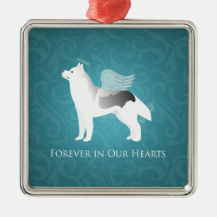 Adorno Metálico Monumento a los Mascotas del perro Husky Siberian