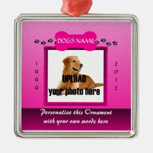 Adorno Metálico Monumento a los perros rosados
