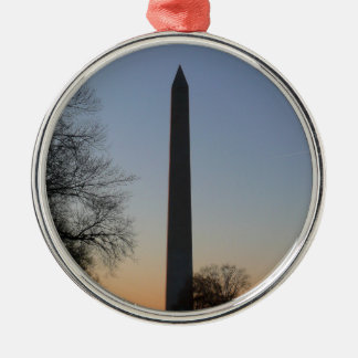 Adorno Metálico Monumento a Washington al atardecer