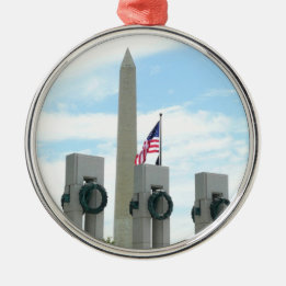 Adorno Metálico Monumento a Washington y Monumento a la Segunda Gu