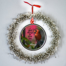 Adorno Metálico Monumento al cardenal rojo personalizado