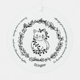 Adorno Metálico Monumento conmemorativo al gato de Navidad