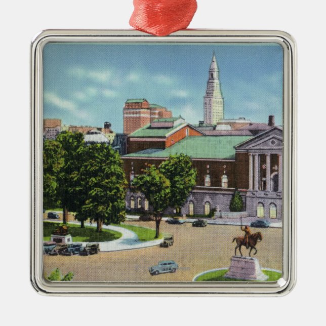 Adorno Metálico Monumento de Bushnell, estatua de Lafayette (Frente)