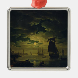 Adorno Metálico Moonlight Over Palermo High-Fidelity Fine Art 