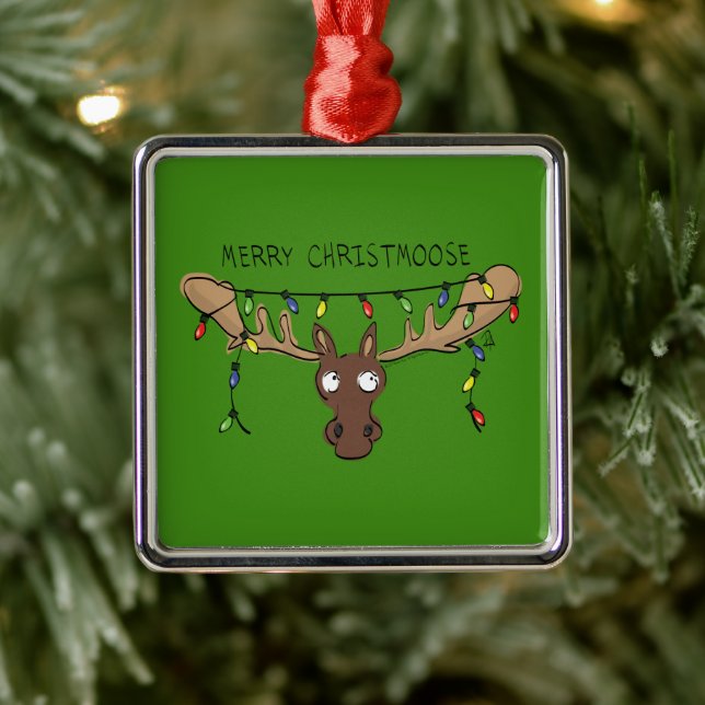 Adorno Metálico Moose Cute Funny Navidades (Árbol)