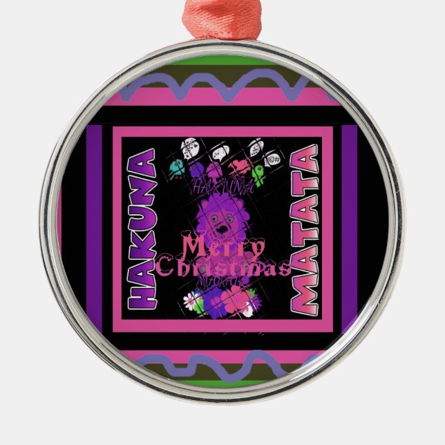 Adorno Metálico Morada Bebé Simba Merry Christmas Collection (Frente)