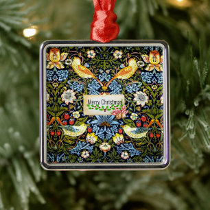 Adorno Metálico Morris - Ladrón de fresa, Feliz Navidad,