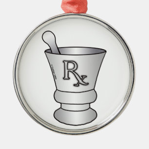 Adorno Metálico Mortar Pestle