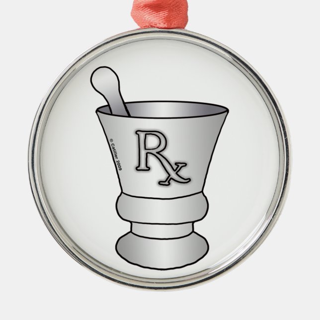 Adorno Metálico Mortar Pestle (Frente)