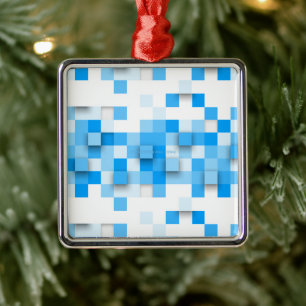 Adorno Metálico mosaico de cuadros de SlipperyJoe moderno de tres-