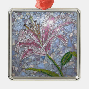 Adorno Metálico Mosaico del lirio del Stargazer