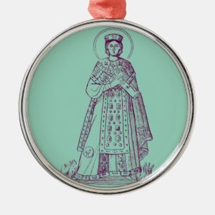 Adorno Metálico Mosaico griego de Santa Inés de Roma