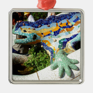 Adorno Metálico Mosaicos de lagarto de Gaudí