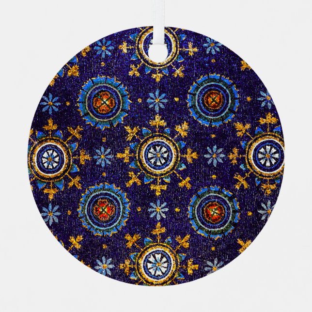 ADORNO METÁLICO MOSAICOS DE RAVENNA BYZANTINE, ESTRELLAS, ESTAR AZ (Anverso)