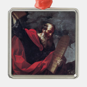 Adorno Metálico Moses con las tabletas de la ley