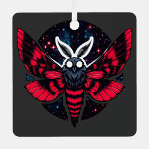 Adorno Metálico Moto cósmico - Mothman del folklore del arte