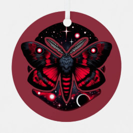 Adorno Metálico Moto cósmico rojo y negro - místico celestial