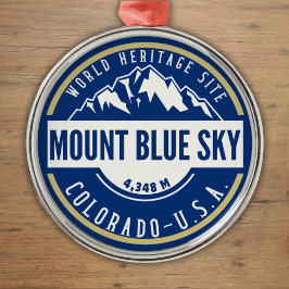 Adorno Metálico Mount Blue Sky Colorado Mountain