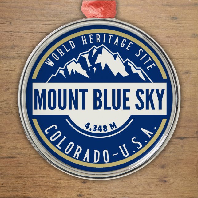 Adorno Metálico Mount Blue Sky Colorado Mountain (Subido por el creador)