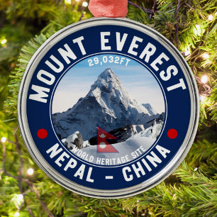 Adorno Metálico Mount Everest Metal Ornament – Mountain Art