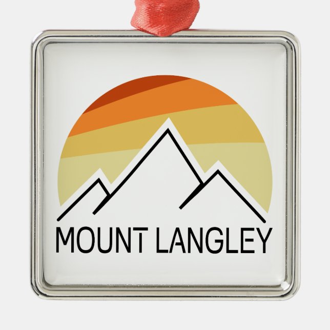 Adorno Metálico Mount Langley California Retro (Frente)