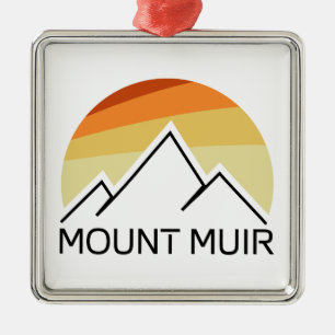 Adorno Metálico Mount Muir California Retro