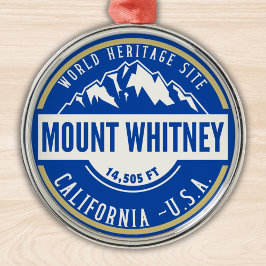 Adorno Metálico Mount Whitney: A Crown of California’s Sierra Neva