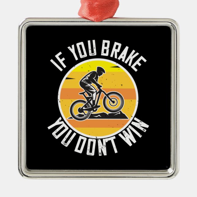 Adorno Metálico MTB - Si se frena no gana (Frente)