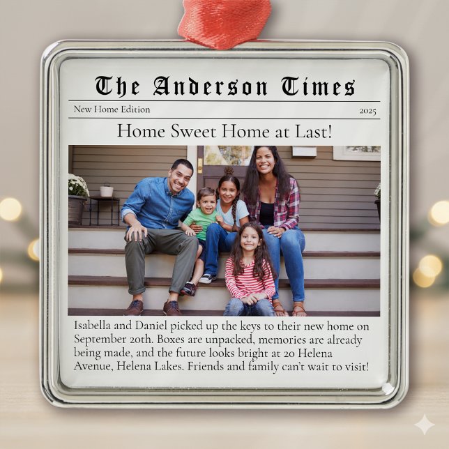 Adorno Metálico Mudándose a casa primera nueva casa de Navidad (Subido por el creador)