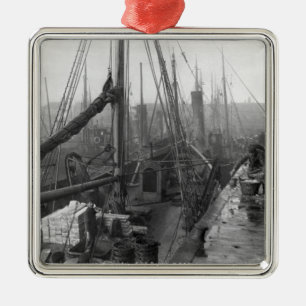 Adorno Metálico Muelles de los pescados, Grimsby, comienzo del