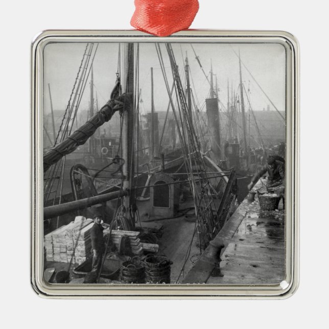 Adorno Metálico Muelles de los pescados, Grimsby, comienzo del (Frente)