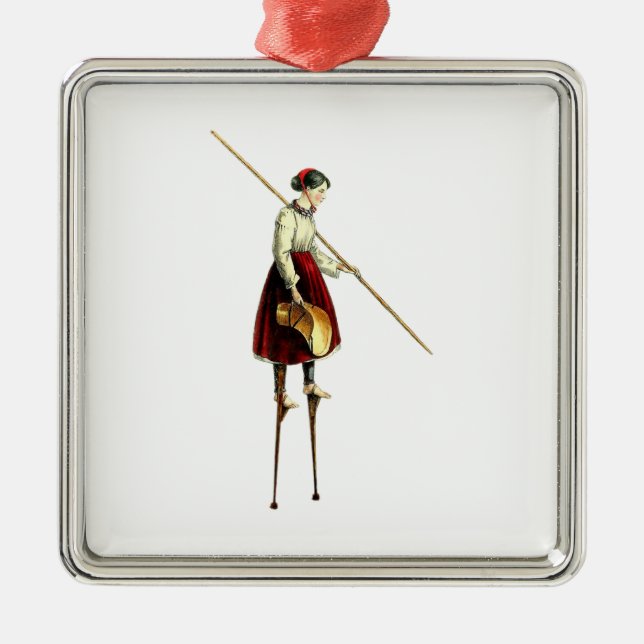 Adorno Metálico Mujer del caminante del zanco del Victorian (Frente)