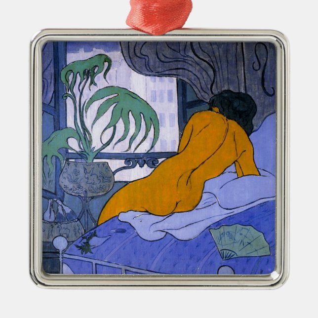 Adorno Metálico Mujer en la habitación azul (de Paul Ranson) (Frente)