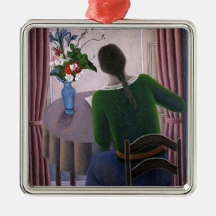 Adorno Metálico Mujer en la ventana 1998