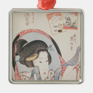 Adorno Metálico Mujer en su espejo, c.1830 publicado