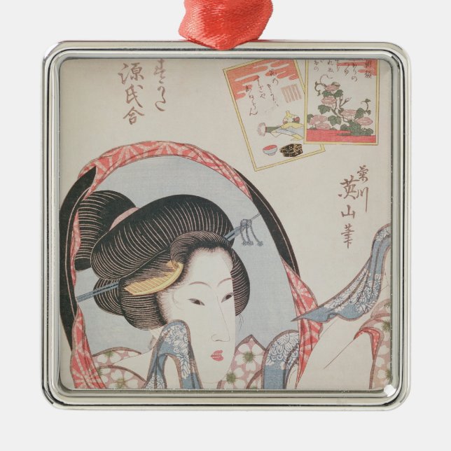 Adorno Metálico Mujer en su espejo, c.1830 publicado (Frente)