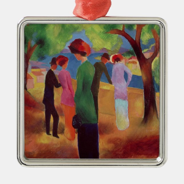 Adorno Metálico Mujer en una chaqueta verde, 1913 (Frente)