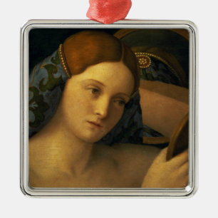 Adorno Metálico Mujer joven en su inodoro