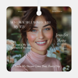 Adorno Metálico Mujer más bella viva