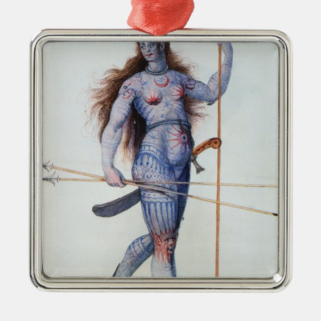 Adorno Metálico Mujer picta (Frente)